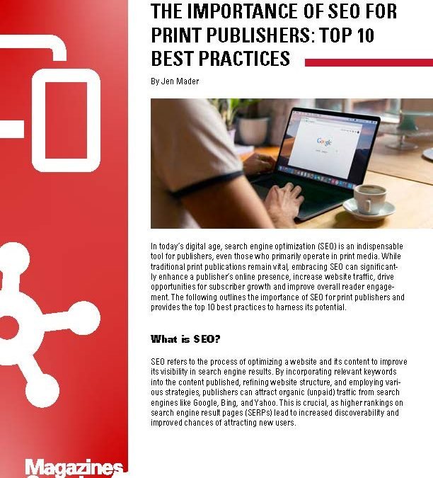 The Importance of SEO for Print Publishers: Top 10 Best Practices