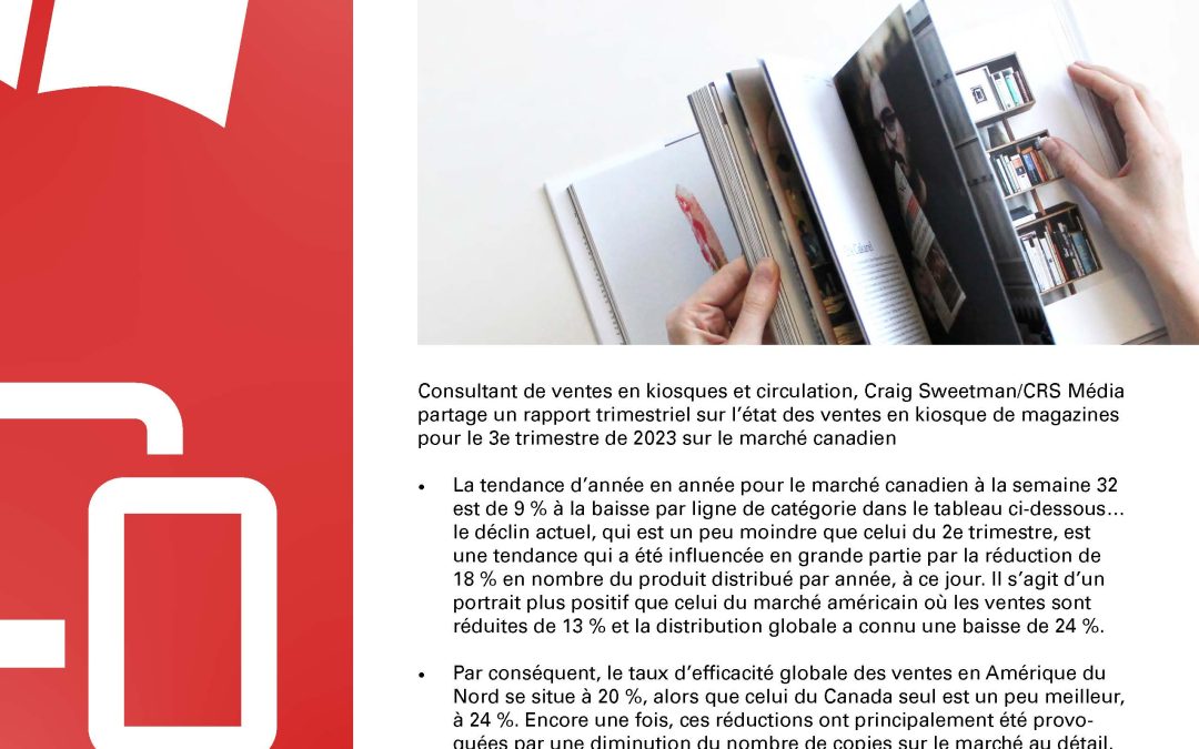 État du kiosque à journaux T3 2023